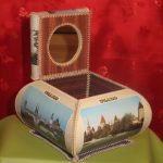 une boîte de photo de conception de cartes postales
