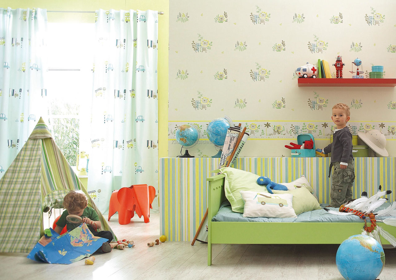 rideaux pour la photo intérieure de jardin d'enfants
