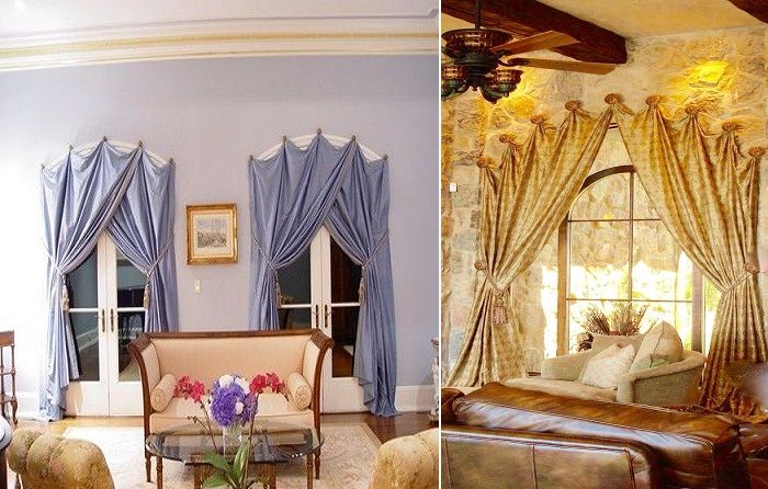 rideaux et tulle sans corniche