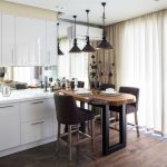 tulle dans la photo de la cuisine à l'intérieur