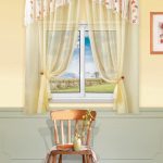 curtains on small windows interior photo