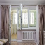 rideaux sur la fenêtre avec balcon design photo
