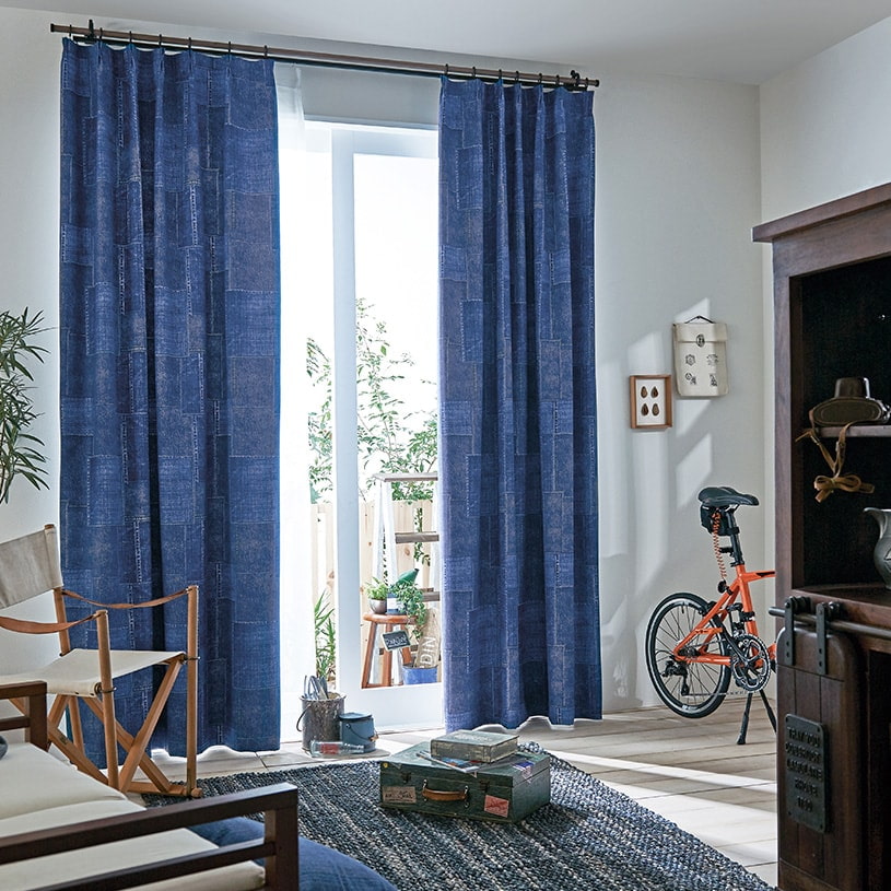 rideaux de denim fantaisie