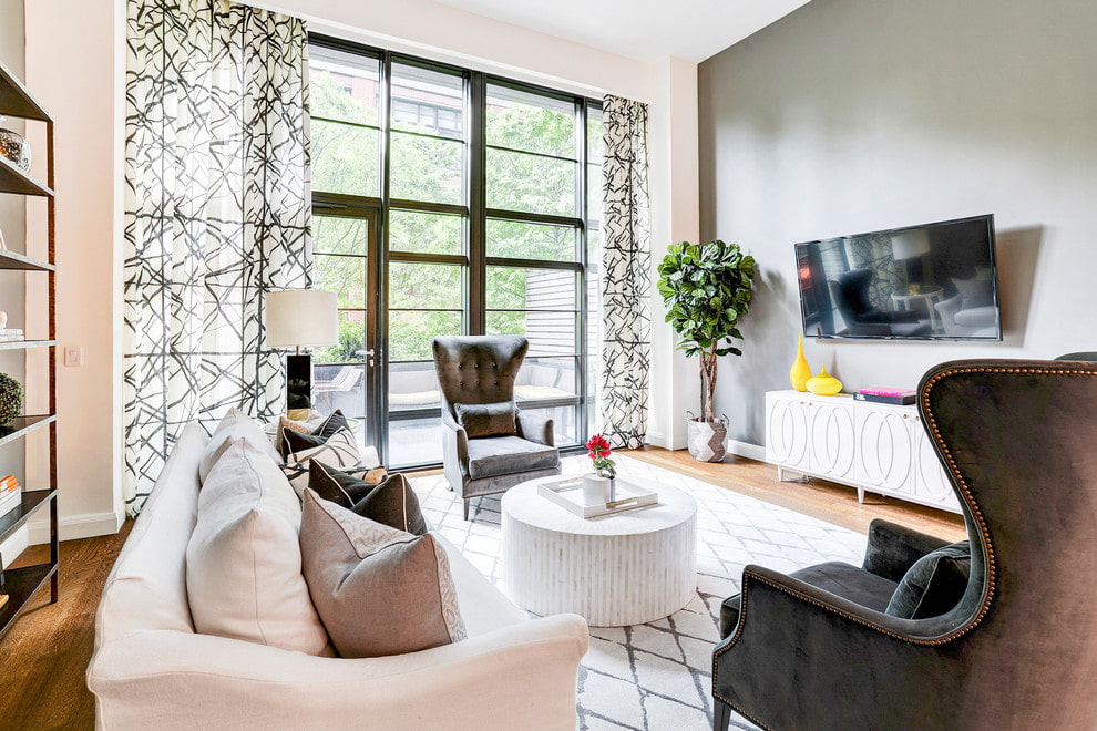 curtains with a picture photo decoration