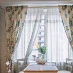 curtains with a pattern of flowers