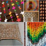 Cortinas de bricolaje a partir del diseño de materiales de desecho.