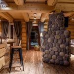 rideaux dans un design de maison en bois
