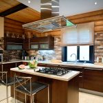 rideaux dans une photo de style maison en bois