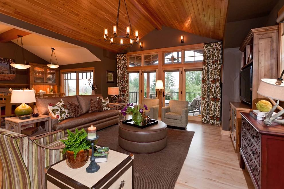 rideaux dans une maison en bois photo options