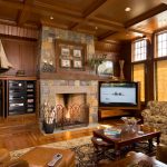 rideaux dans une décoration de maison en bois
