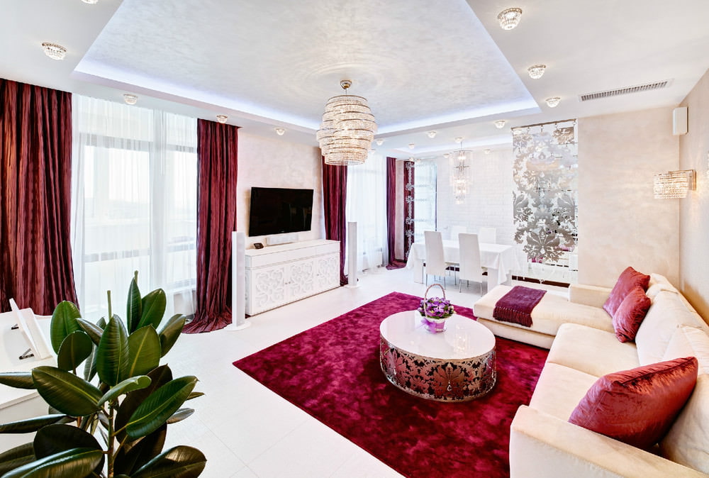rideaux modernes dans le salon
