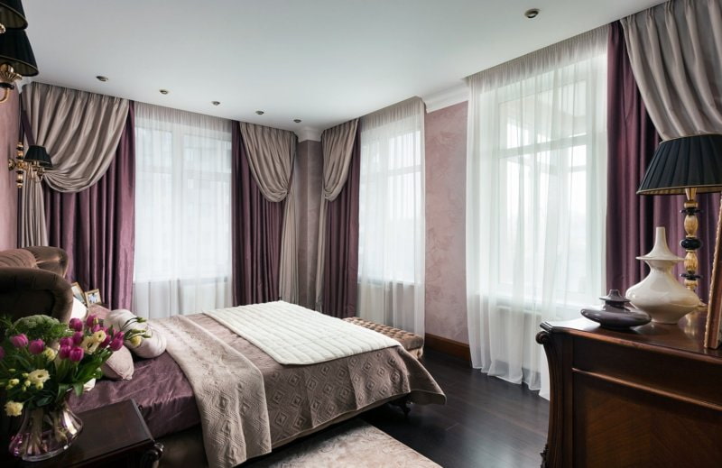 tulle dans la décoration de la chambre