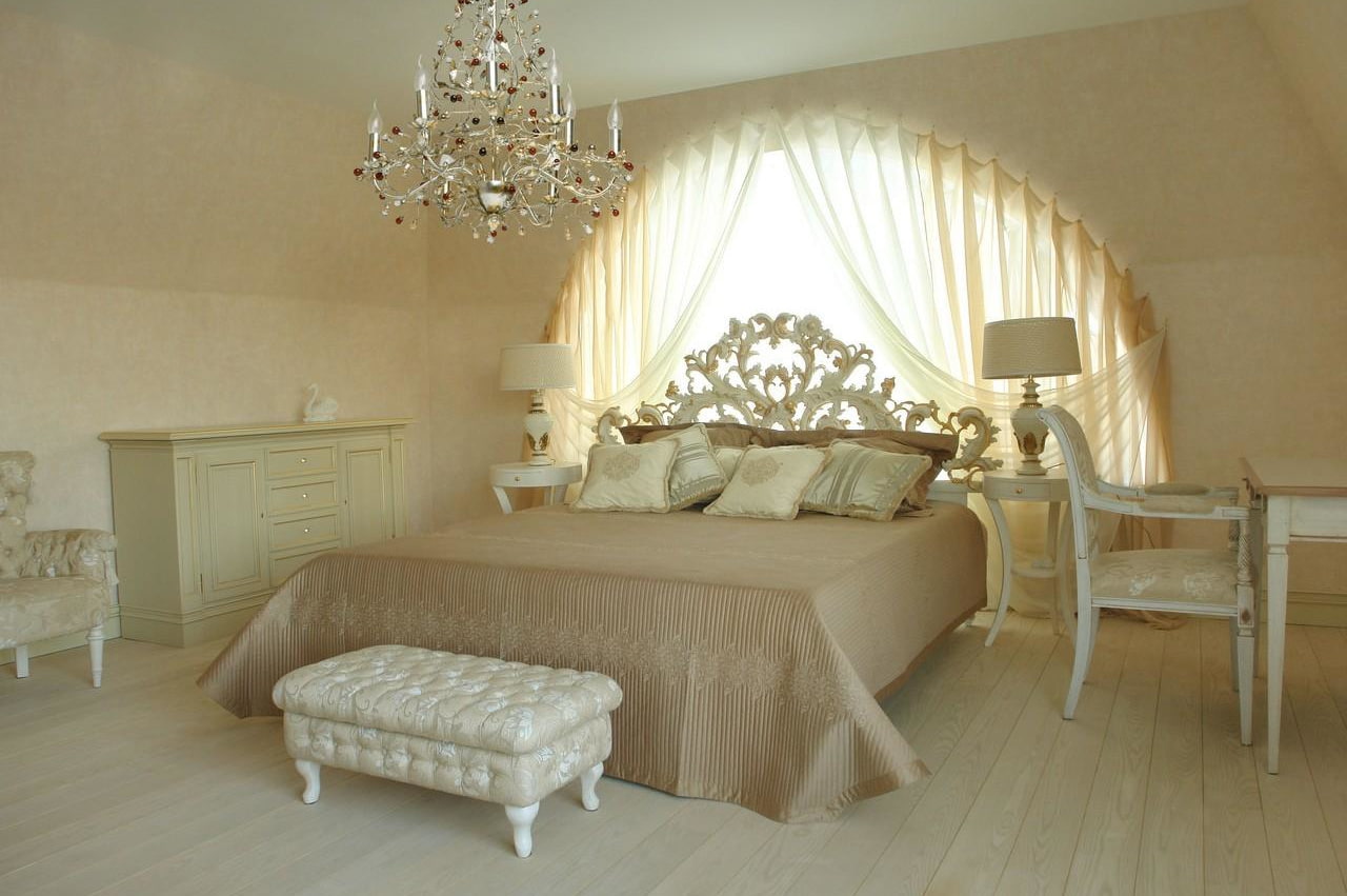tulle dans la chambre à l'intérieur