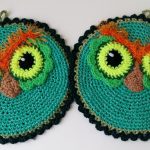 hibou de tapis tricoté