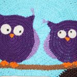 tapis hibou tricoté
