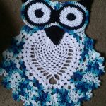 tapis tricoté décoration photo hibou