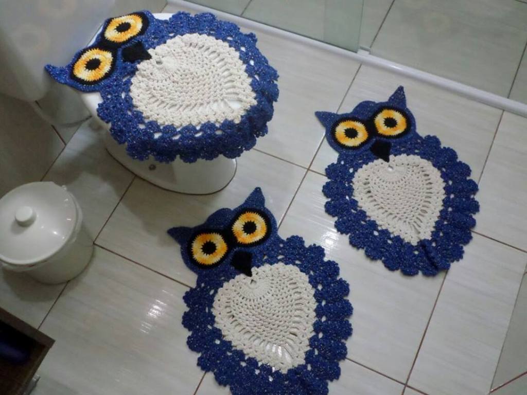 options de photo de hibou de tapis tricotés