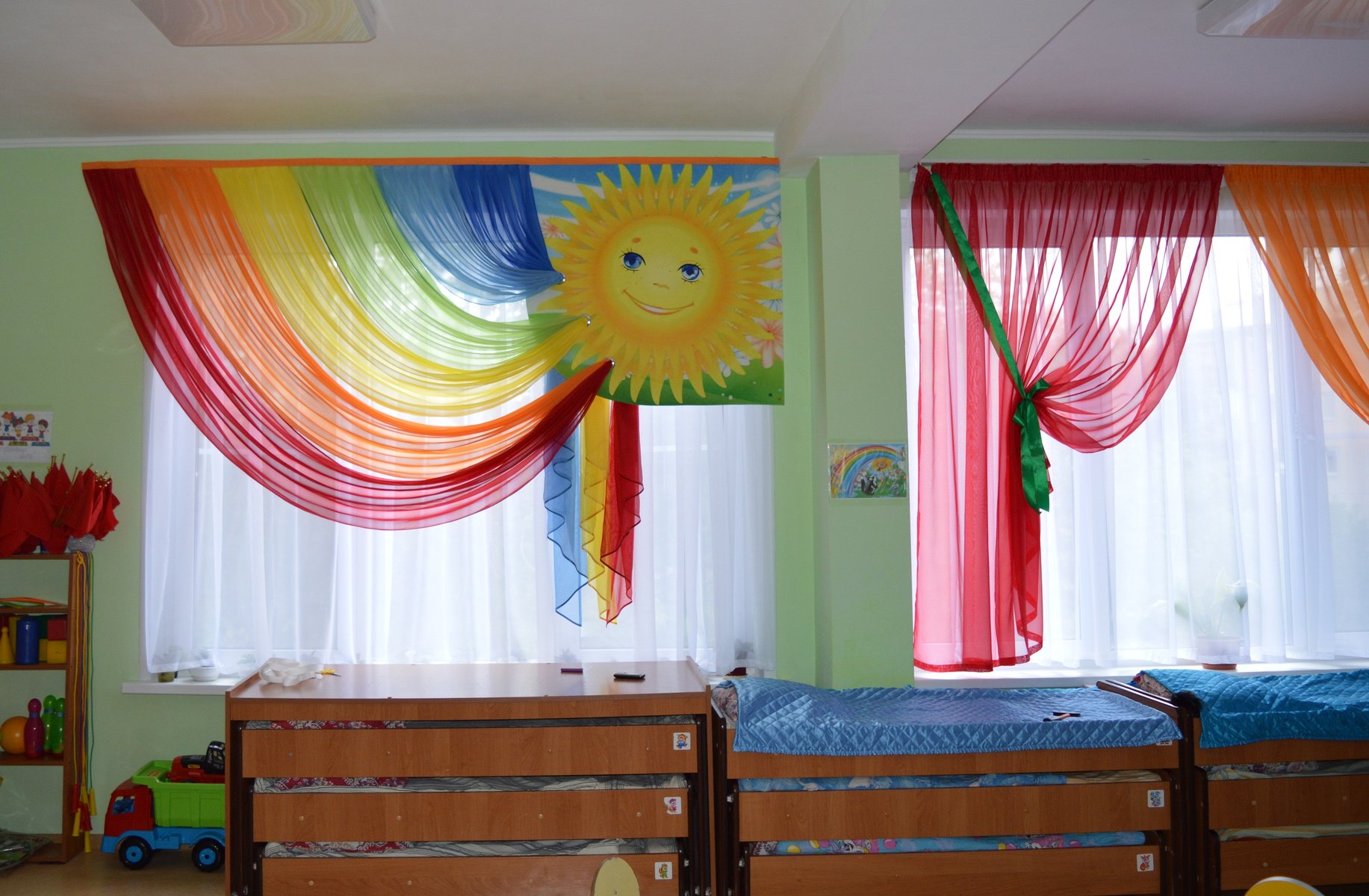 rideaux pour la photo intérieure de jardin d'enfants