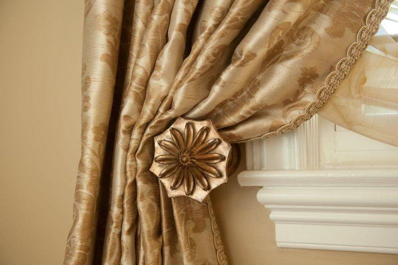 gold curtains