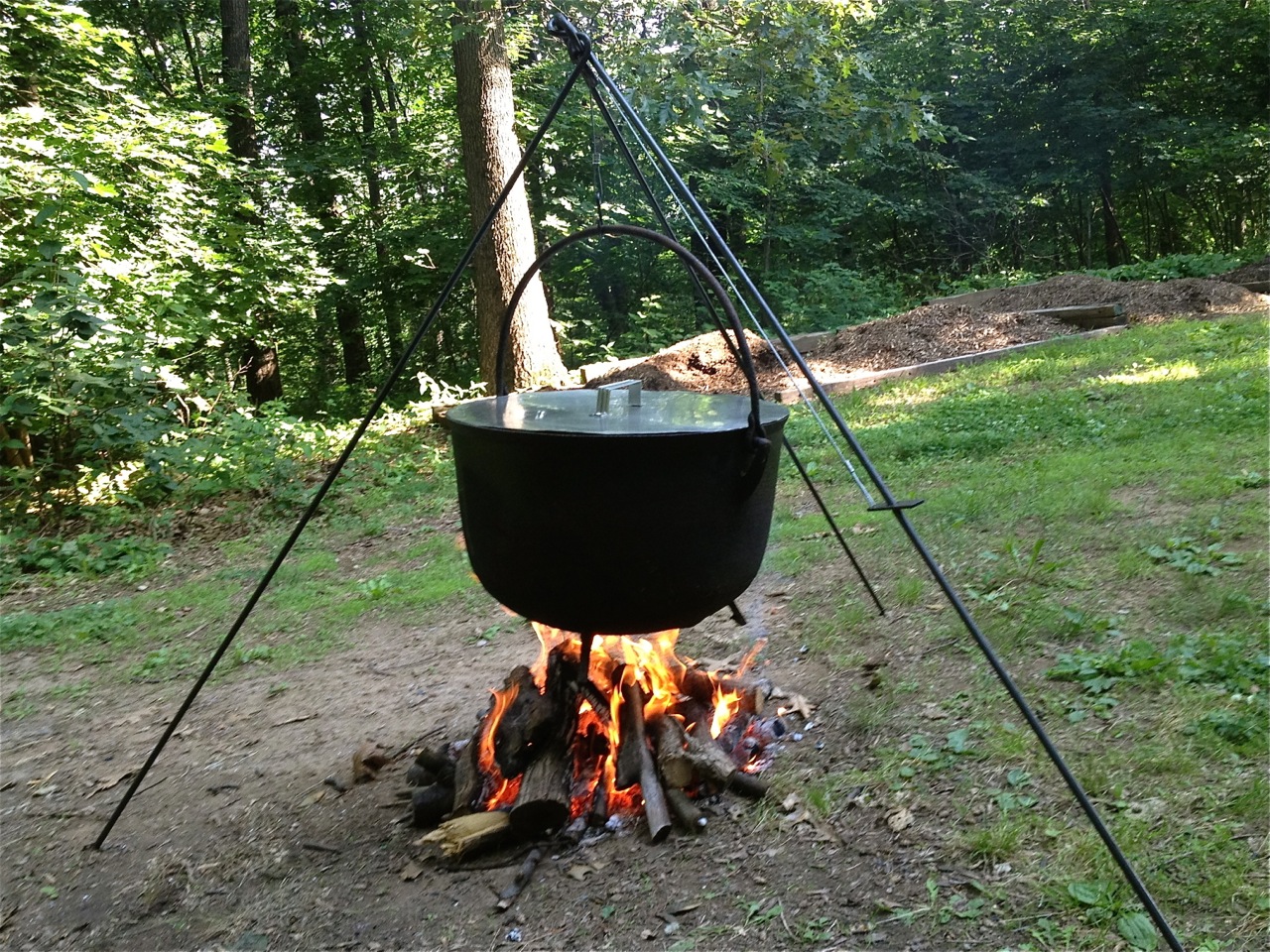 chaudron en feu