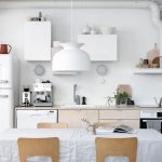 nappe sur la table pour la conception de la cuisine