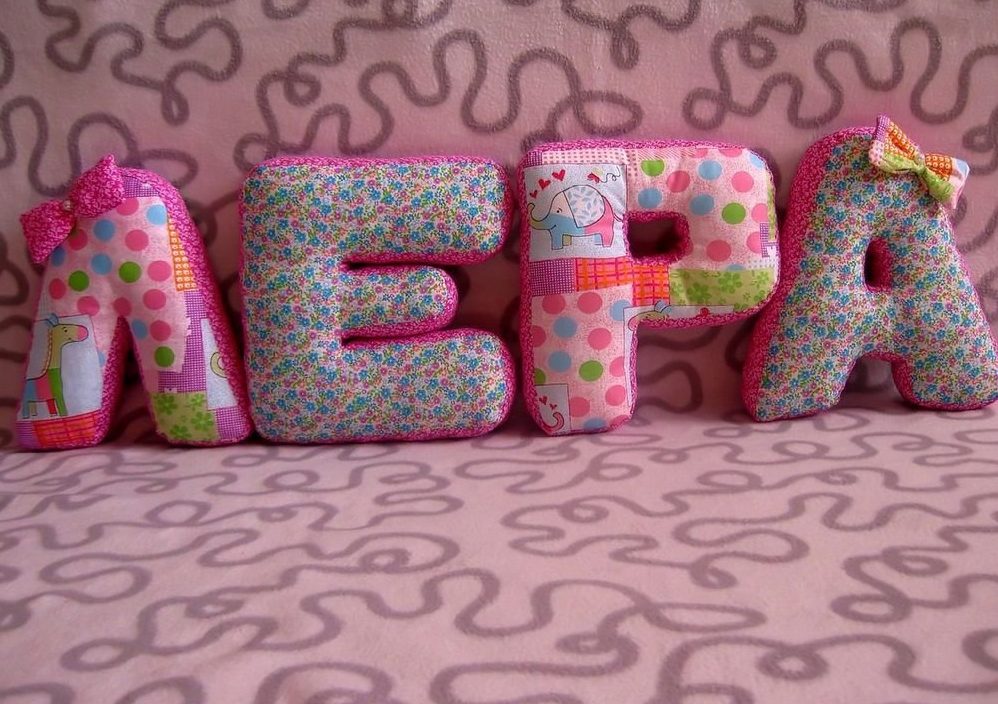lettres d'oreiller à coudre