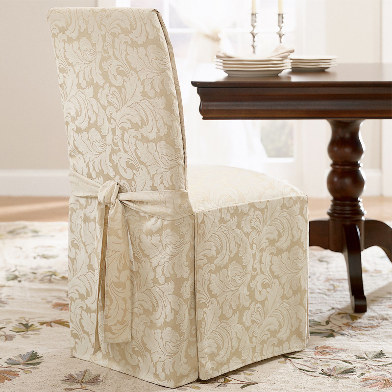 housses de chaise avec idées de design de dossier