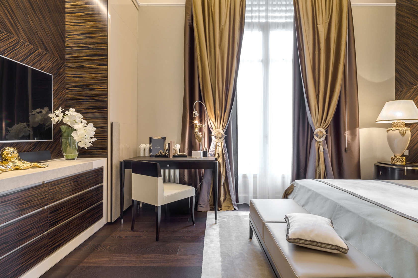décor de pinceaux pour rideaux