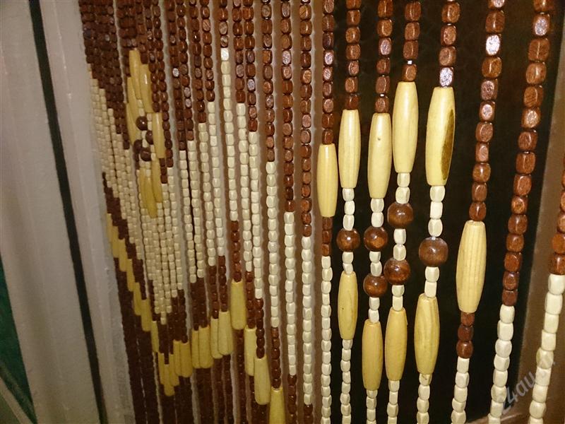 wooden curtains interior photo