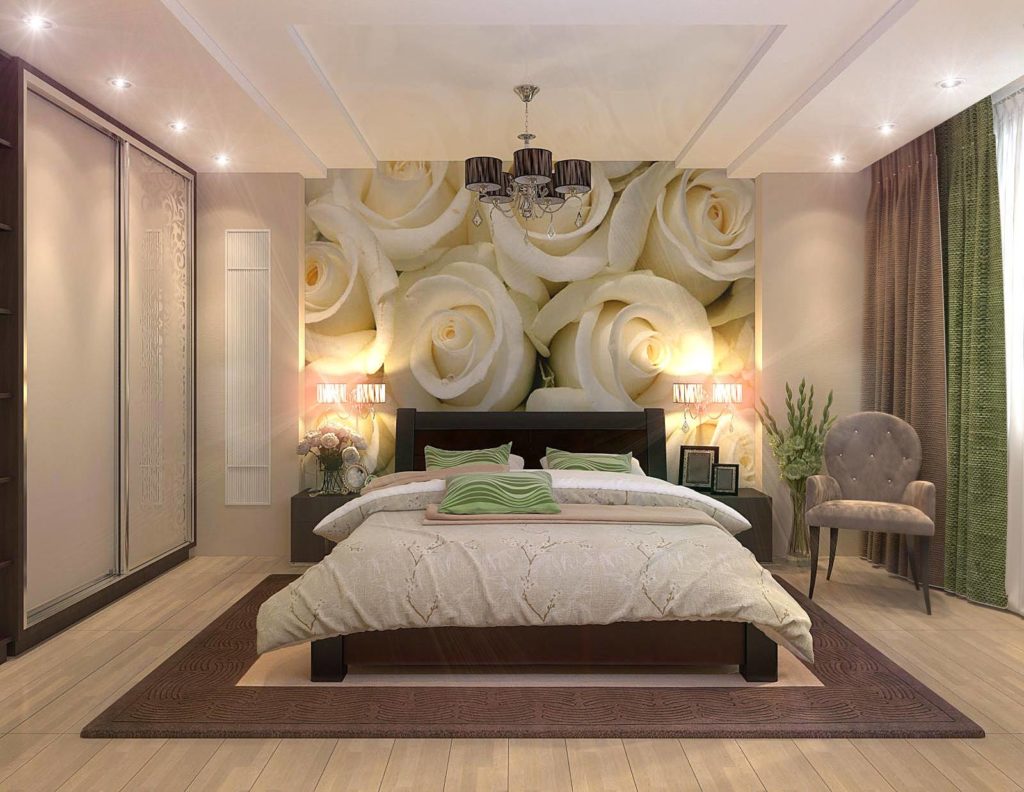 conception de la chambre avec des rideaux