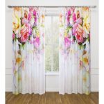 photocurtains on the windows flowers