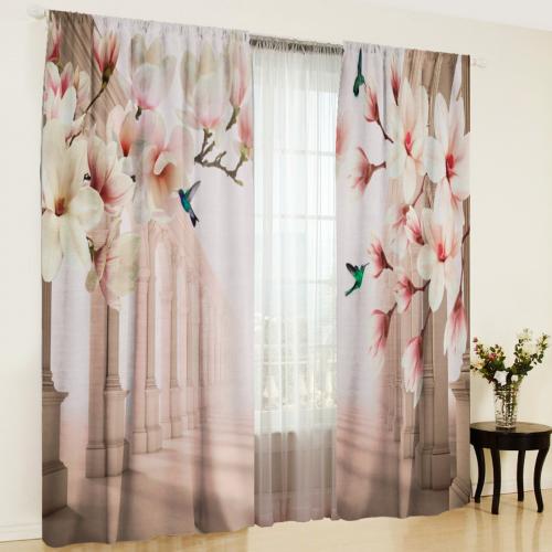 photo curtains on the windows design