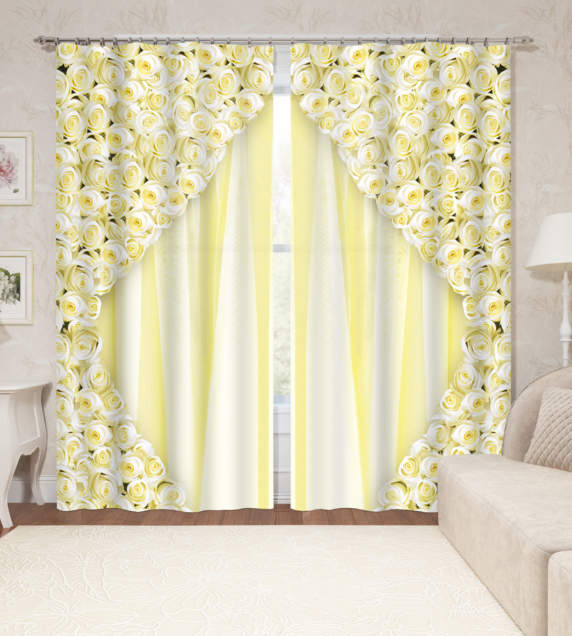 photo curtains on windows golden temptation