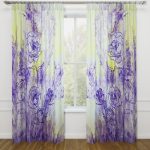 photo curtains stylish house roses
