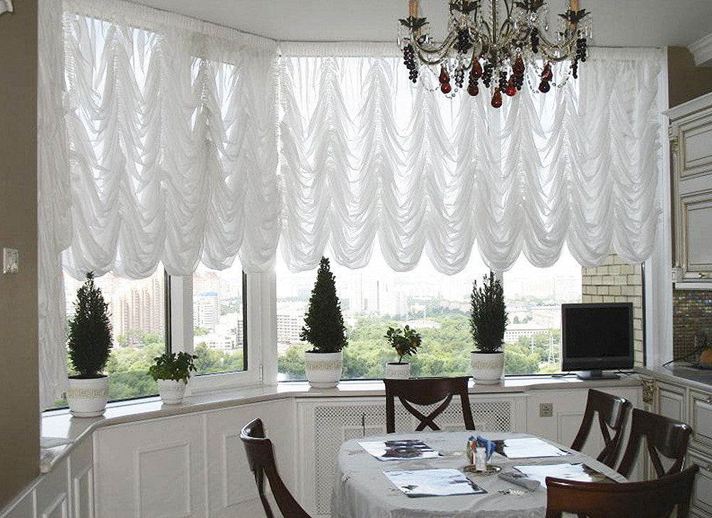 cortinas francesas en la cocina