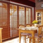 wooden door blinds