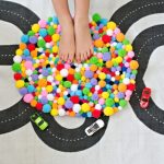 tapis en pompons