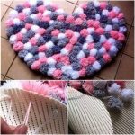 tapis en pompons décor photo