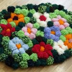 tapis de pompons décoration