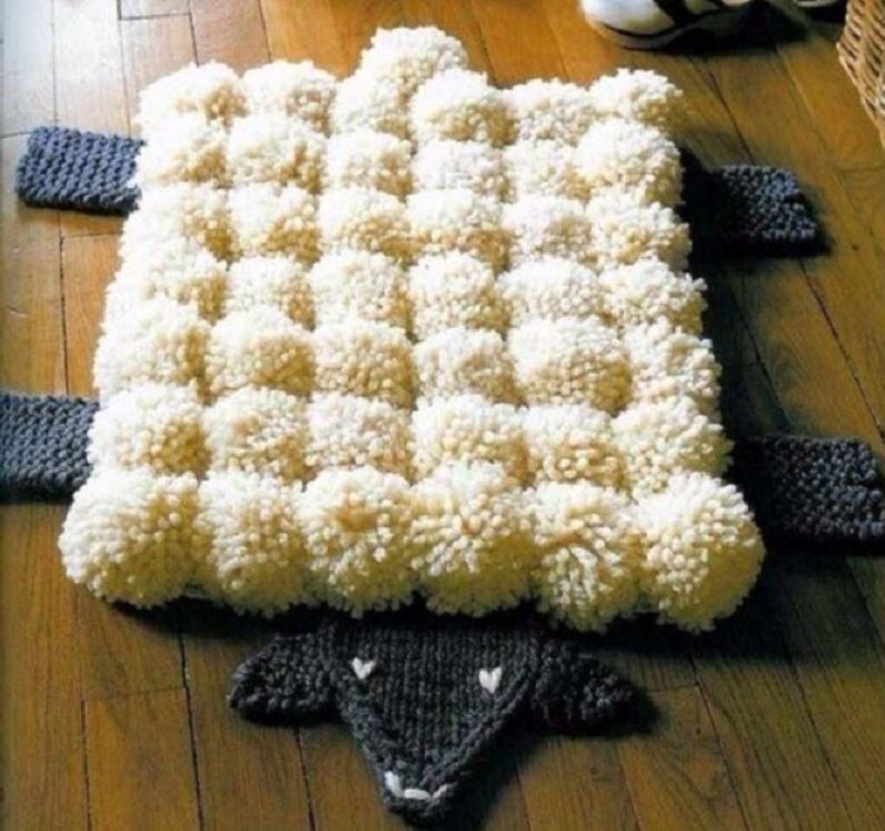 tapis en pompons