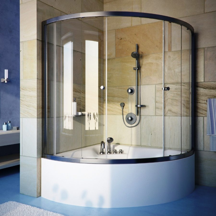 rideaux en plastique dans la salle de bain