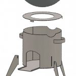 stand pour la décoration chaudron