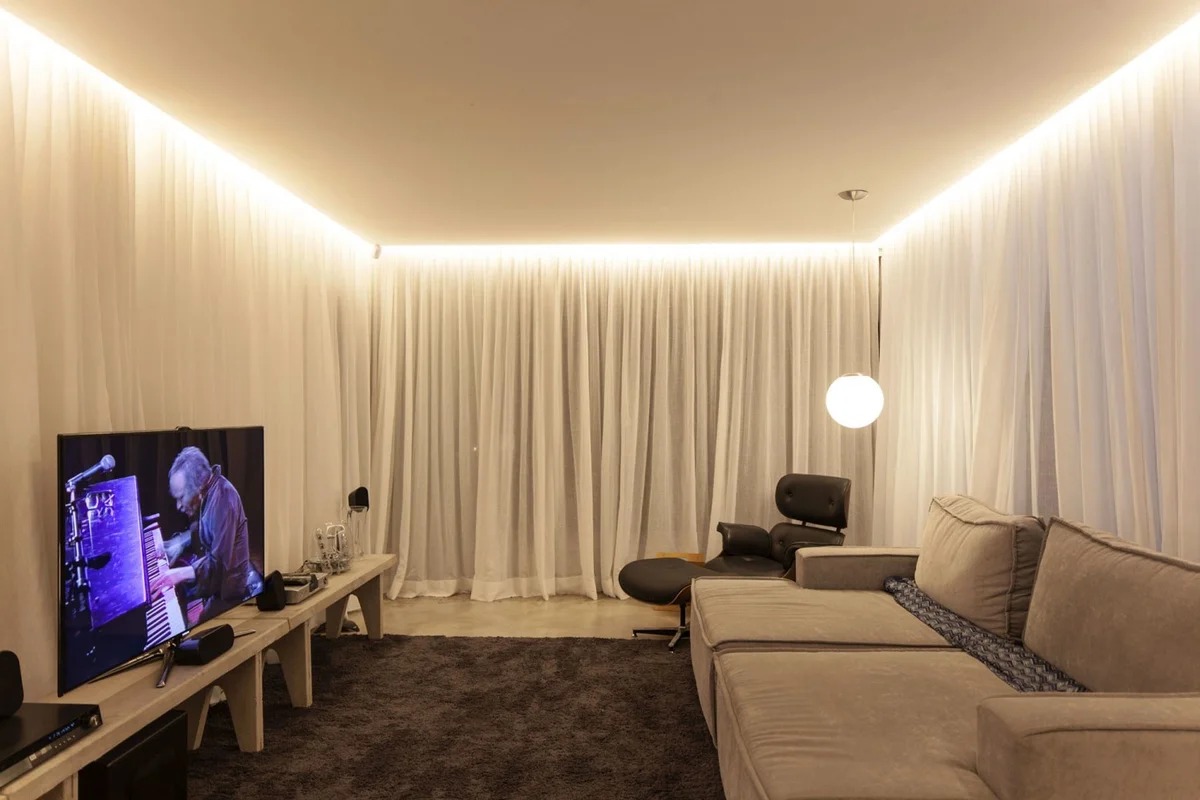 rideaux d'éclairage à l'intérieur