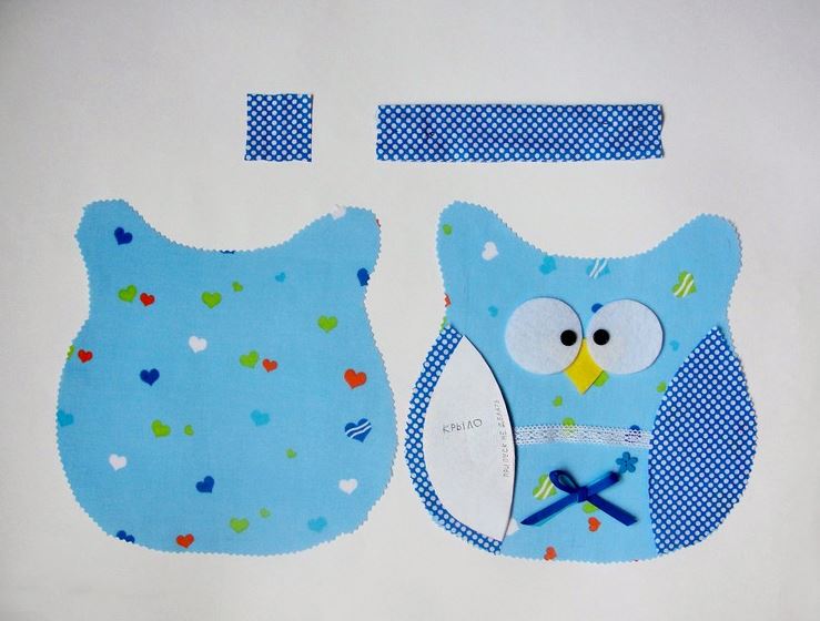 hibou oreiller détails