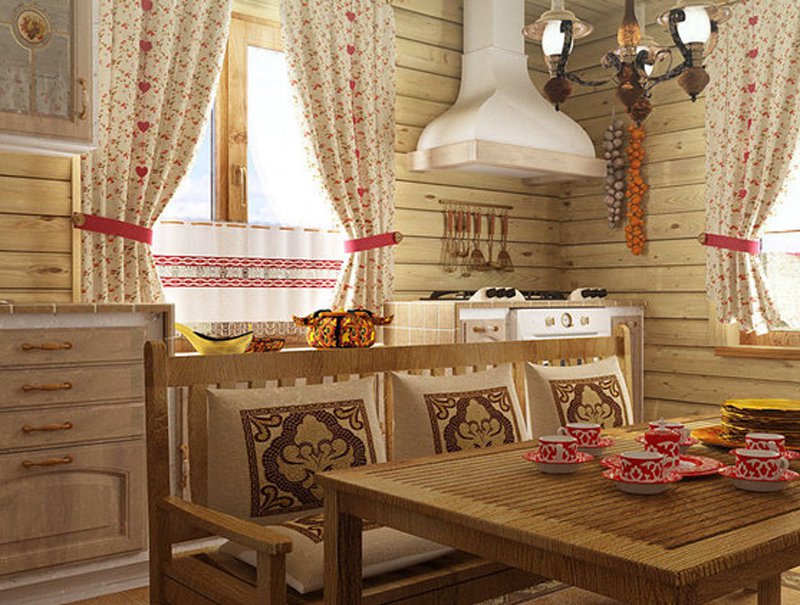 Rideaux pour donner le style russe