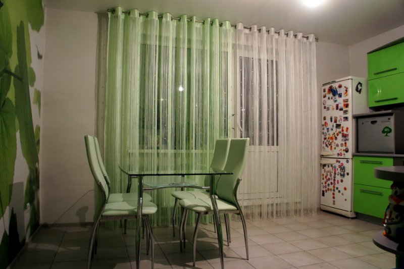 langsir untuk dapur pada tudung grommet