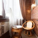 rideaux sur le balcon