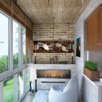rideaux à l'intérieur du balcon