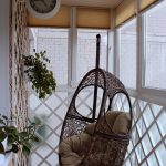 rideaux sur le balcon
