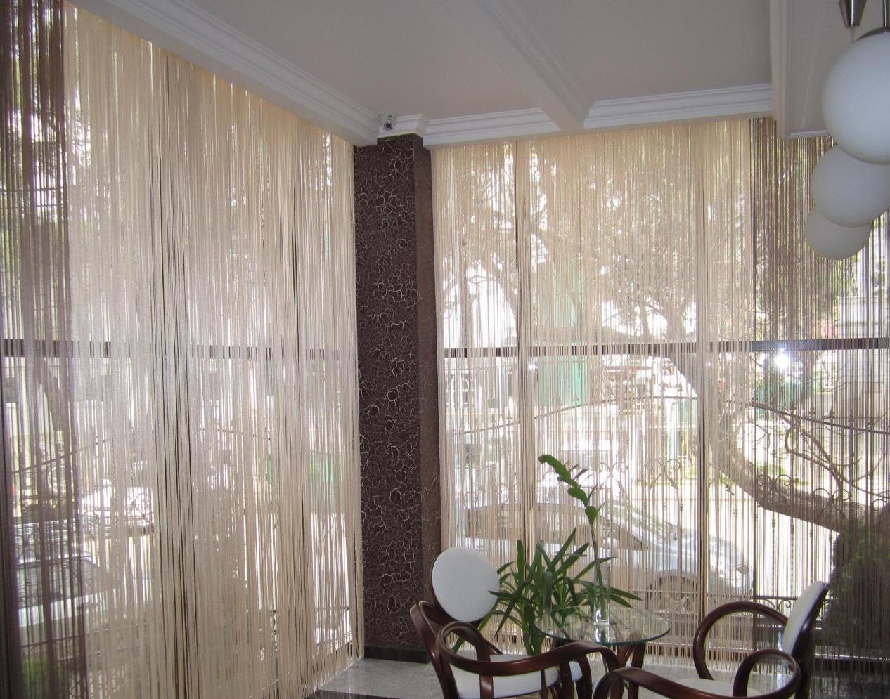 rideaux sur les options intérieures du balcon